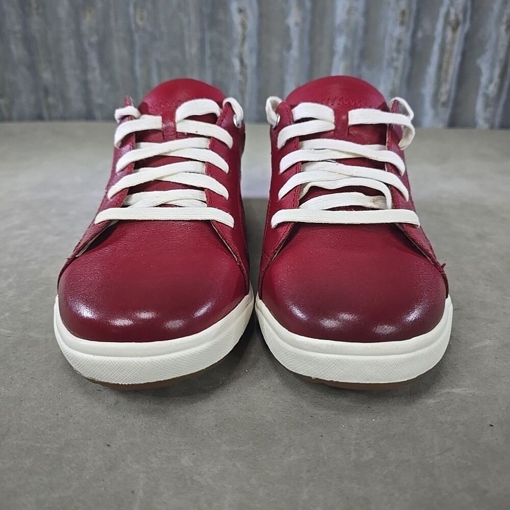 Josef Seibel Caren 01 Red Leather Sneakers Casual Shoes Sz 38 US 7.5 NIB - Picture 3 of 10